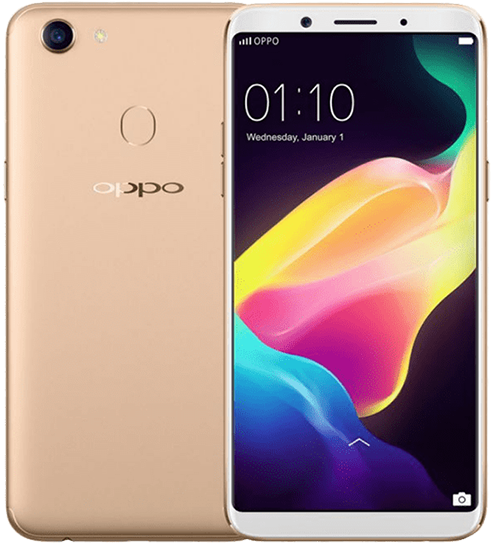 Oppo-älypuhelimen etu- ja takakuva Taustakuvat