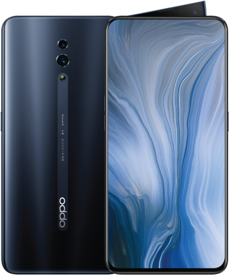 Oppo-älypuhelimen sininen marmorikuvio Taustakuvat
