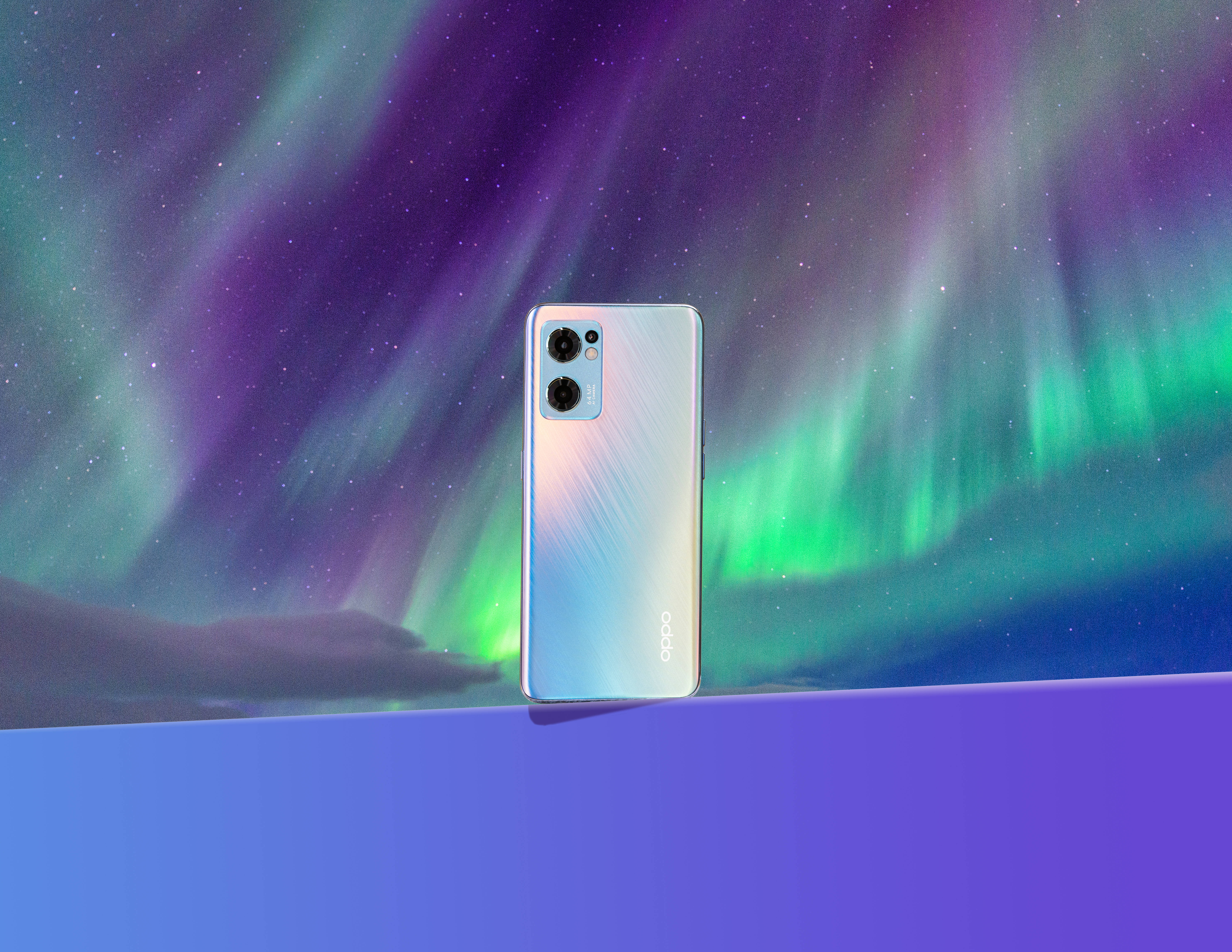 Oppo-älypuhelin ja revontulet Taustakuvat