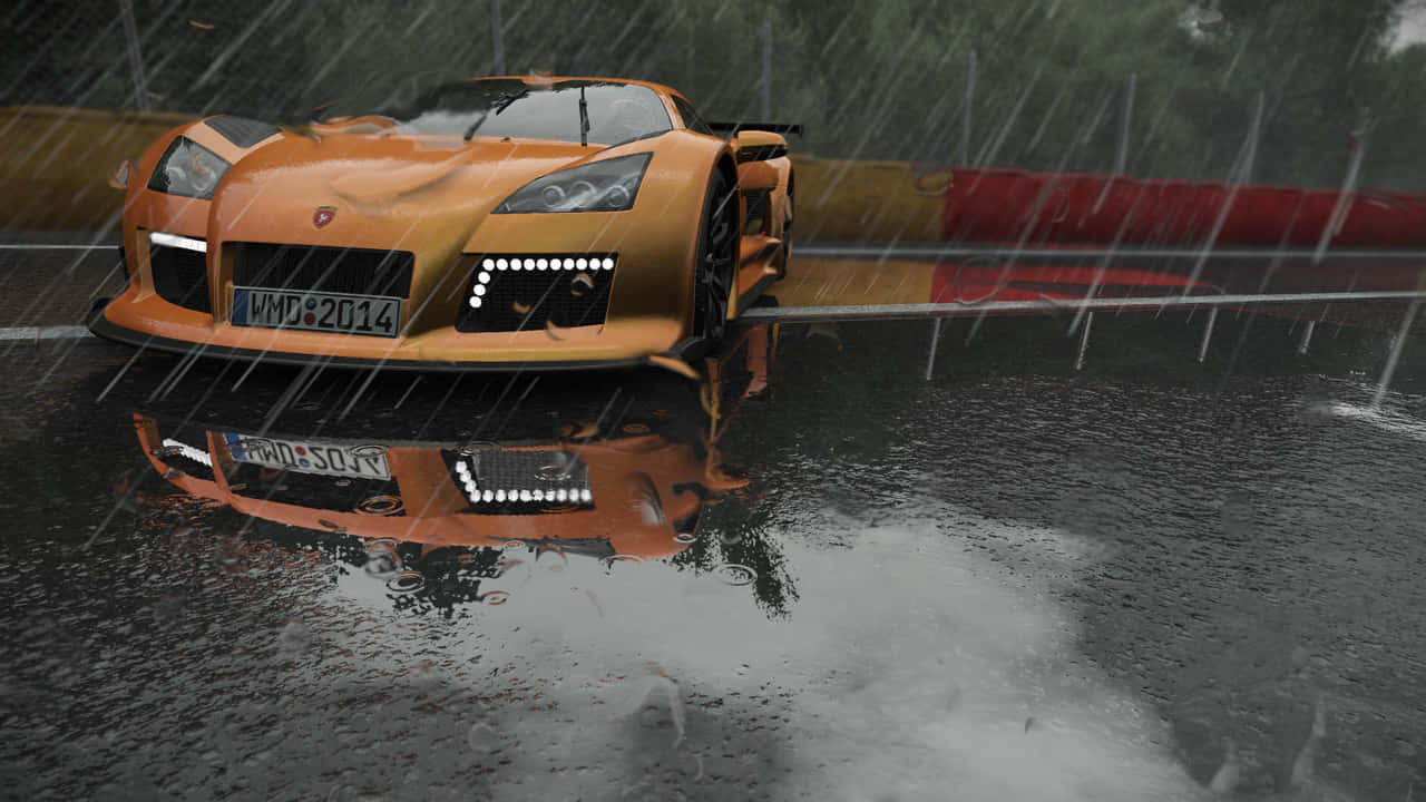Oranssi auto 720p Project Cars -taustakuva Taustakuvat