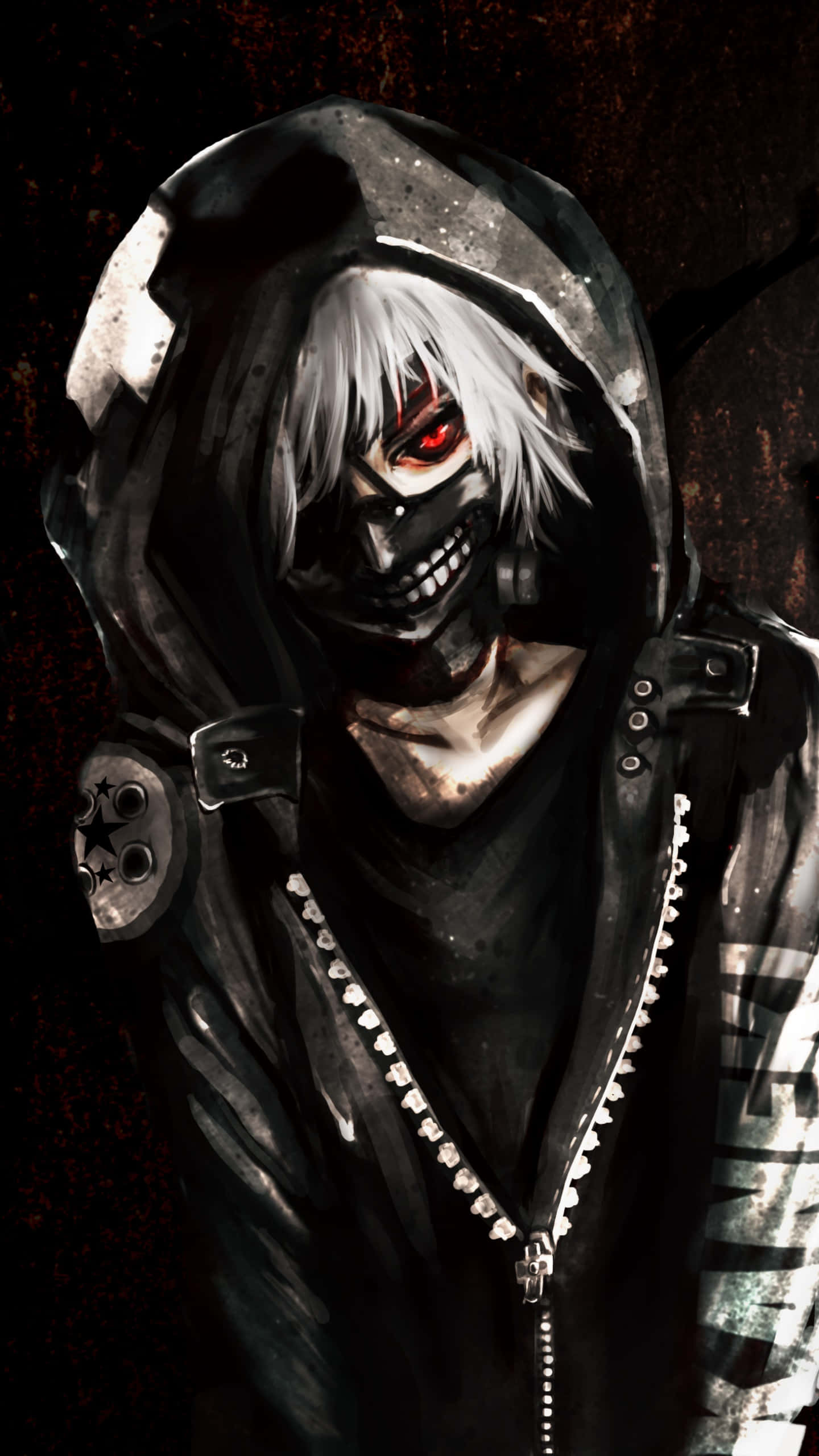 Päähenkilö kyberpunk-animesta Tokyo Ghoul Taustakuvat
