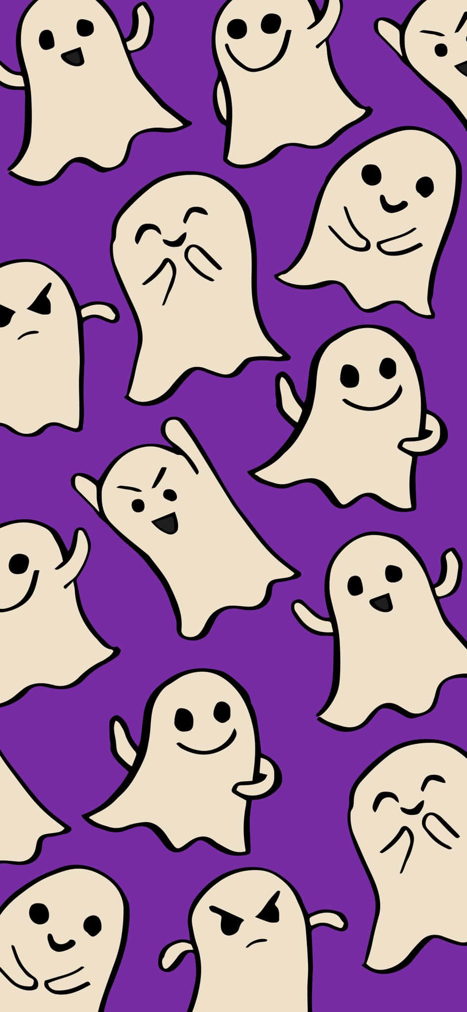 Pääse Halloween-tunnelmaan aavemaisella puhelintaustalla Taustakuvat