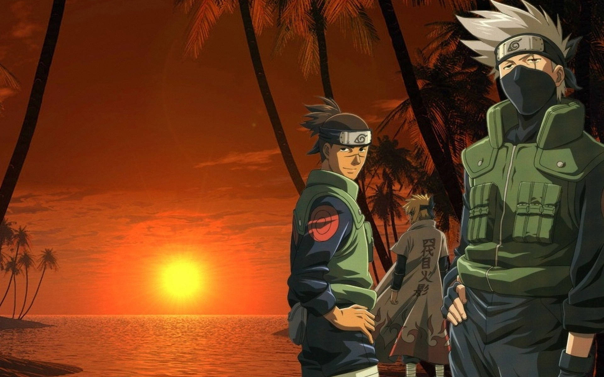 Päättäväinen Naruto toiminnassa - Animejuliste Taustakuvat