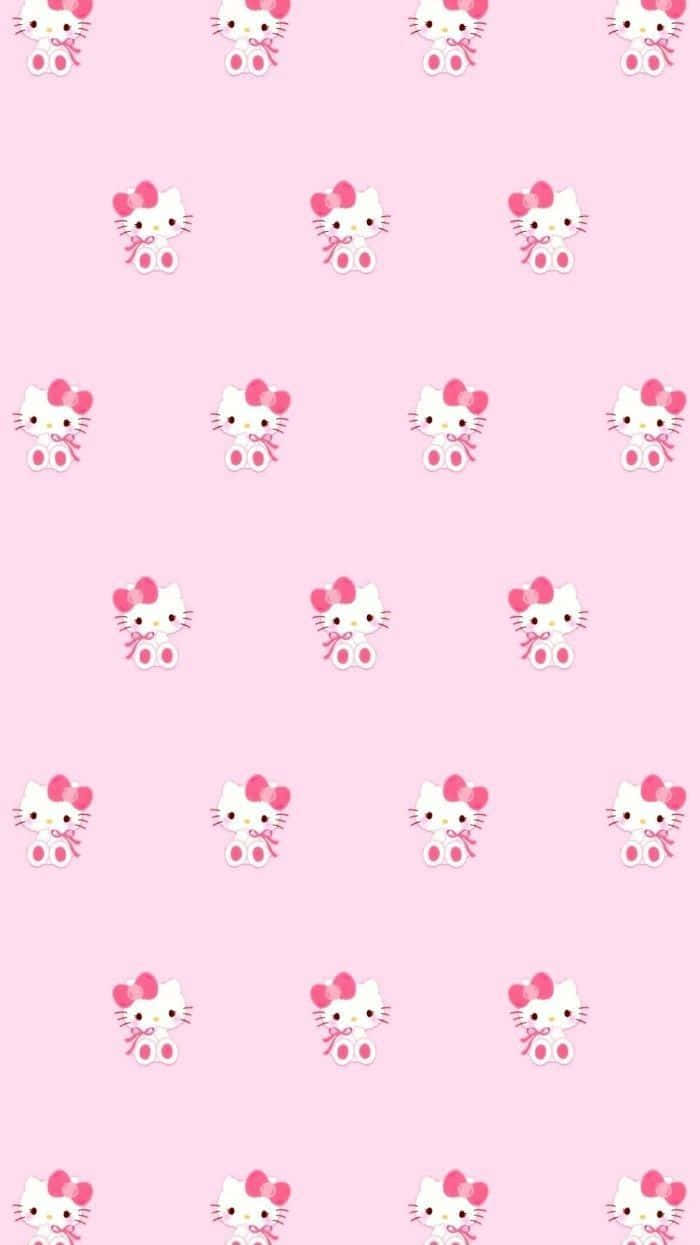 Paljon söpöjä vaaleanpunaisia Hello Kittyjä Taustakuvat
