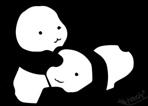 Pandaystävät Mustavalkoinen Taustakuvat