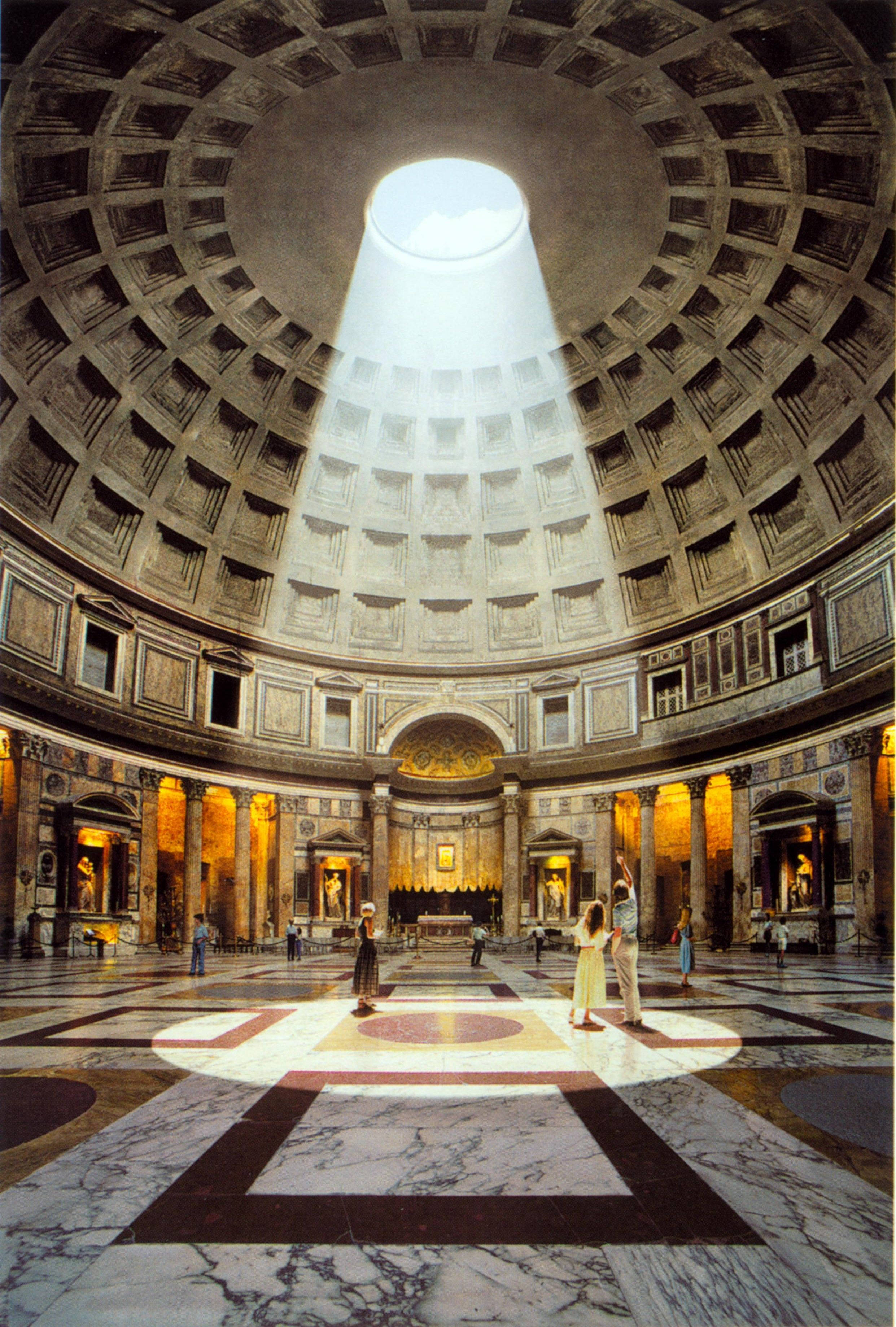 Pantheon auringonvalo suoraan alas Taustakuvat