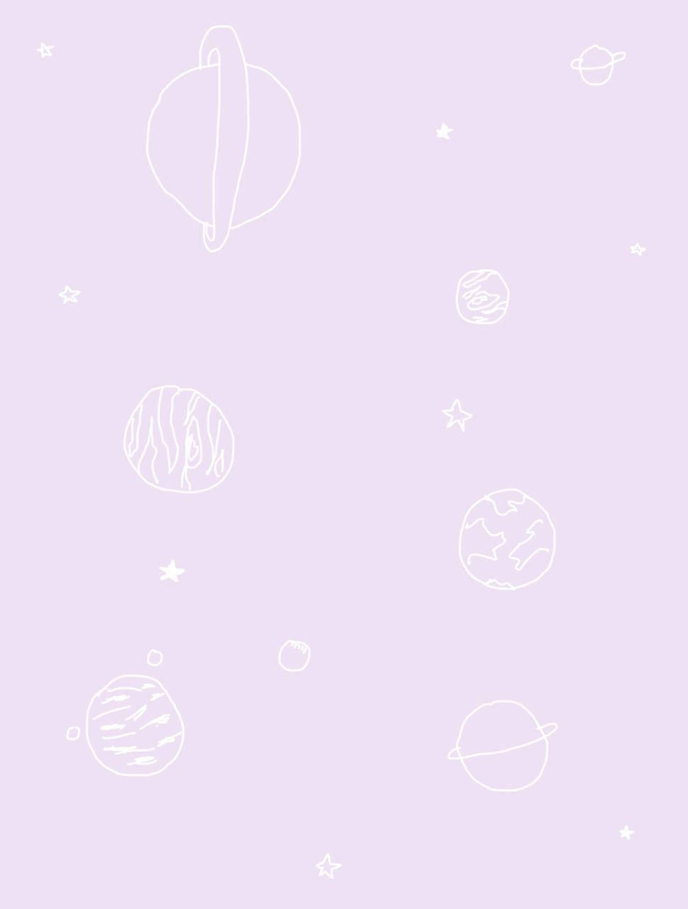 Pastellilila Tumblr-planeetta Taustakuvat