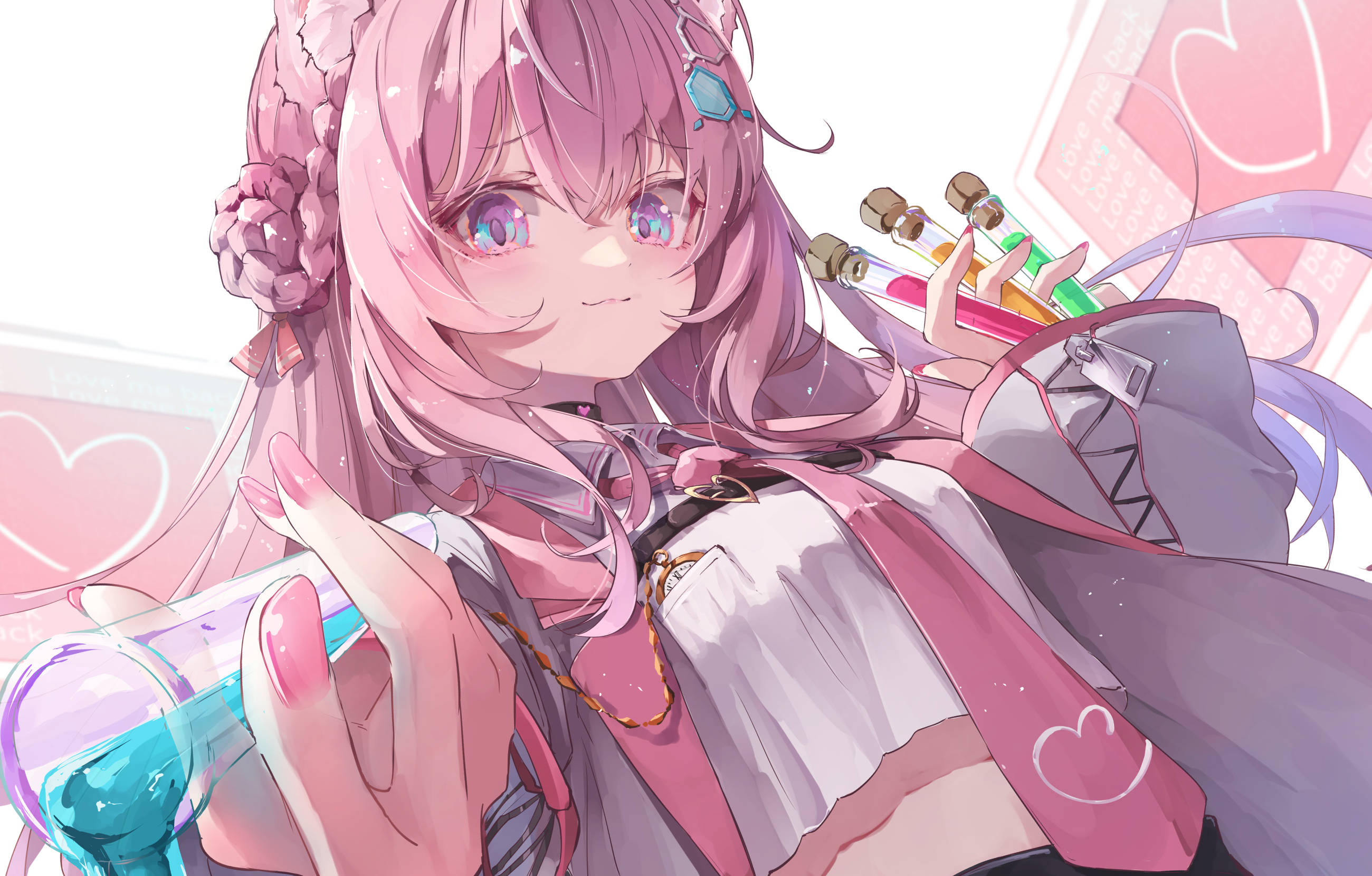 Pastellinpunainen Hakui Koyori Hololive Taustakuvat