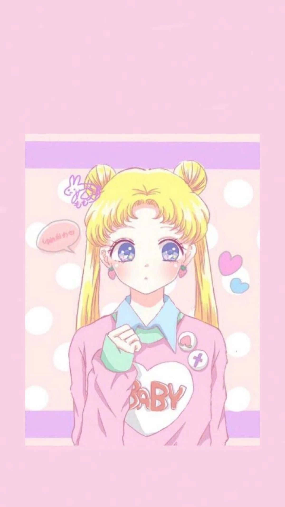 Pastellinpunainen Sailor Moon -profiilikuva Taustakuvat