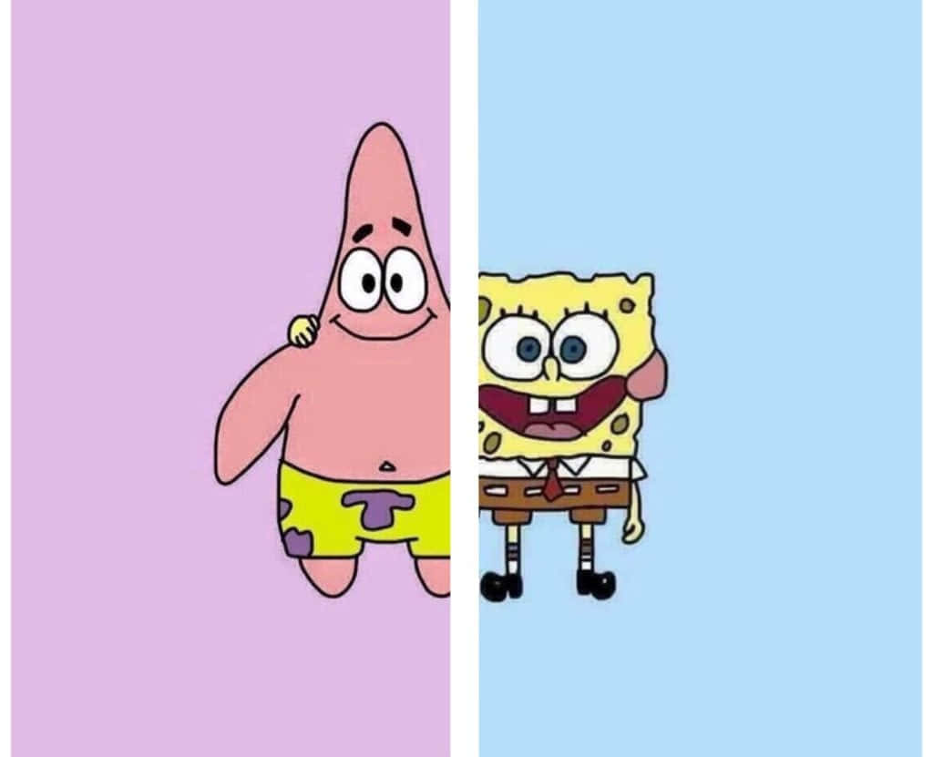 Patrick ja SpongeBob söpö ystävyysseinätausta Taustakuvat