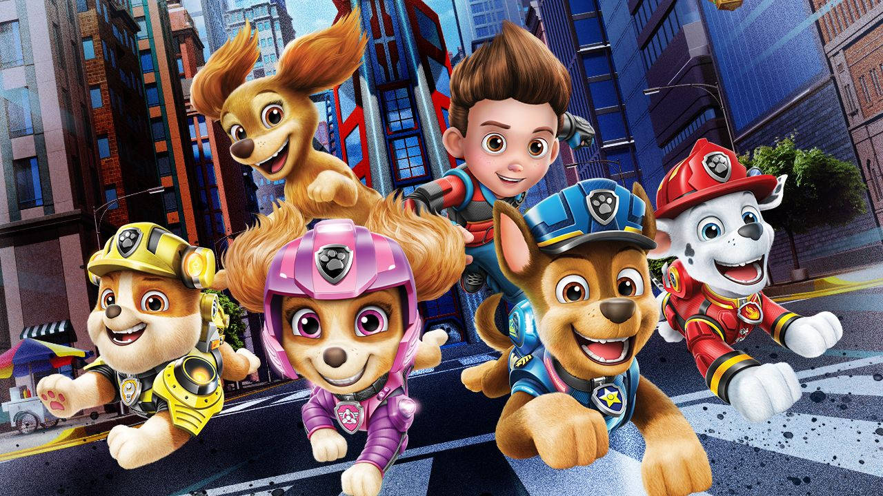 Paw Patrol The Movie Pups ryntäämässä Taustakuvat