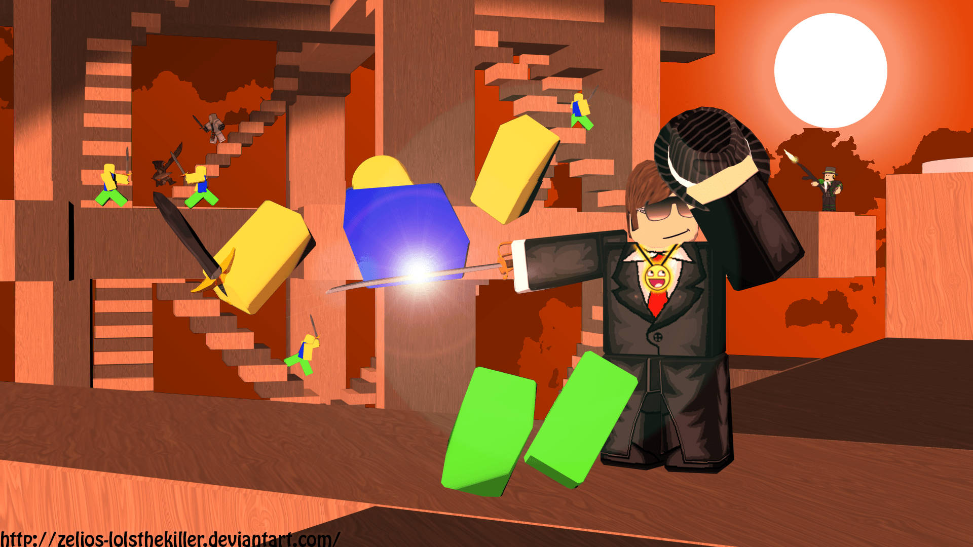 Pelaa lempipeliäsi tyylikkäästi smokkihahmolla Robloxissa! Taustakuvat