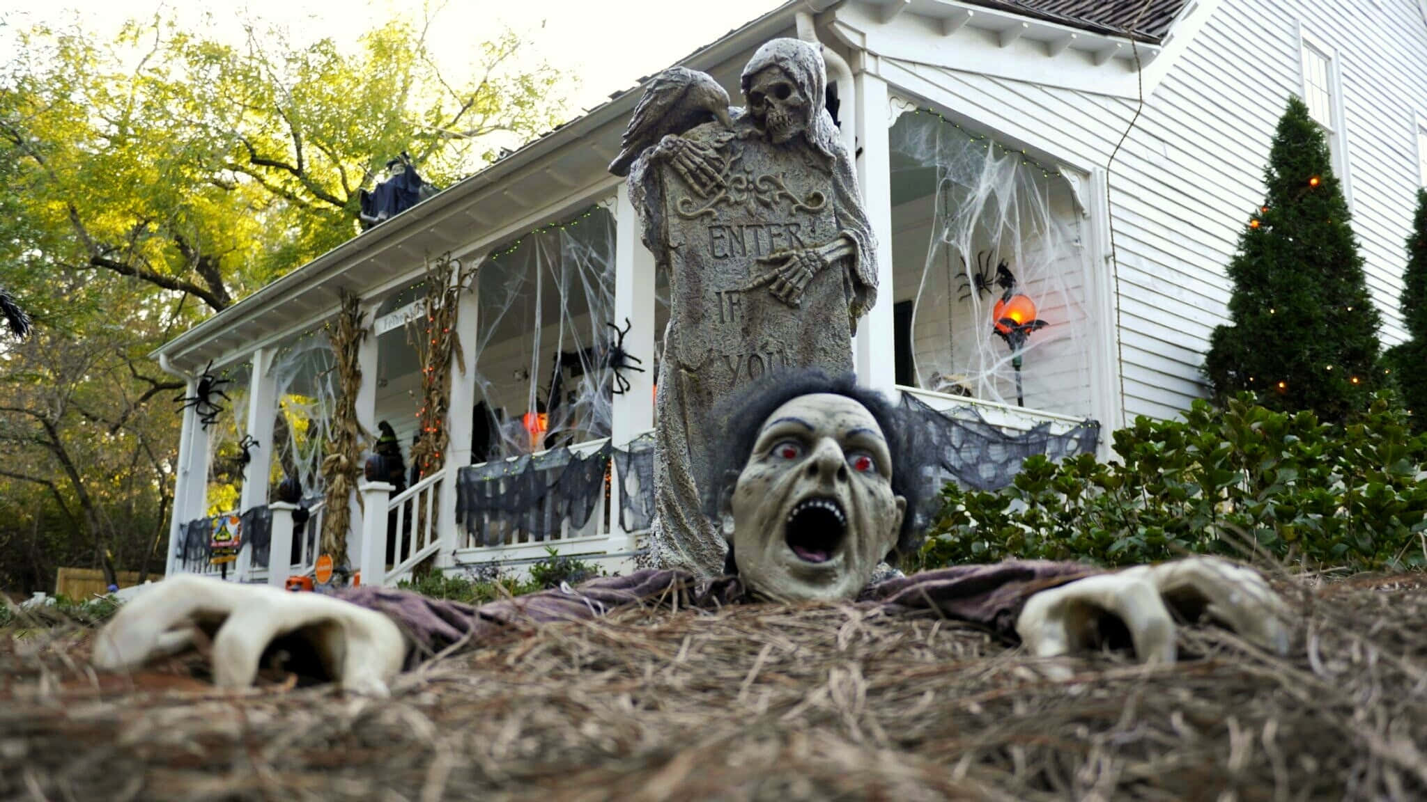 Pelottava Halloween-taustakuva Taustakuvat