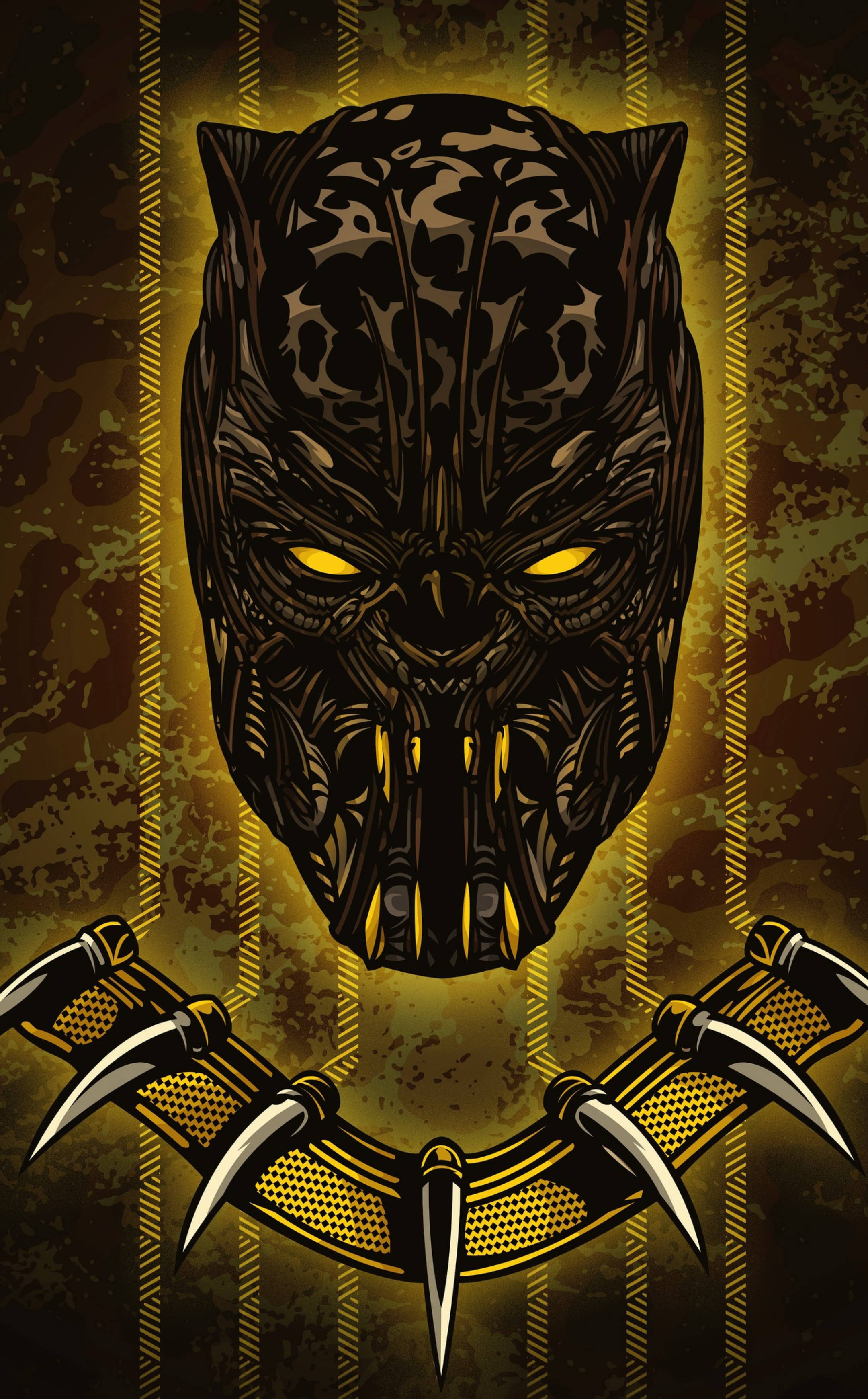 Pelottava kultainen jaguaari Killmonger Taustakuvat