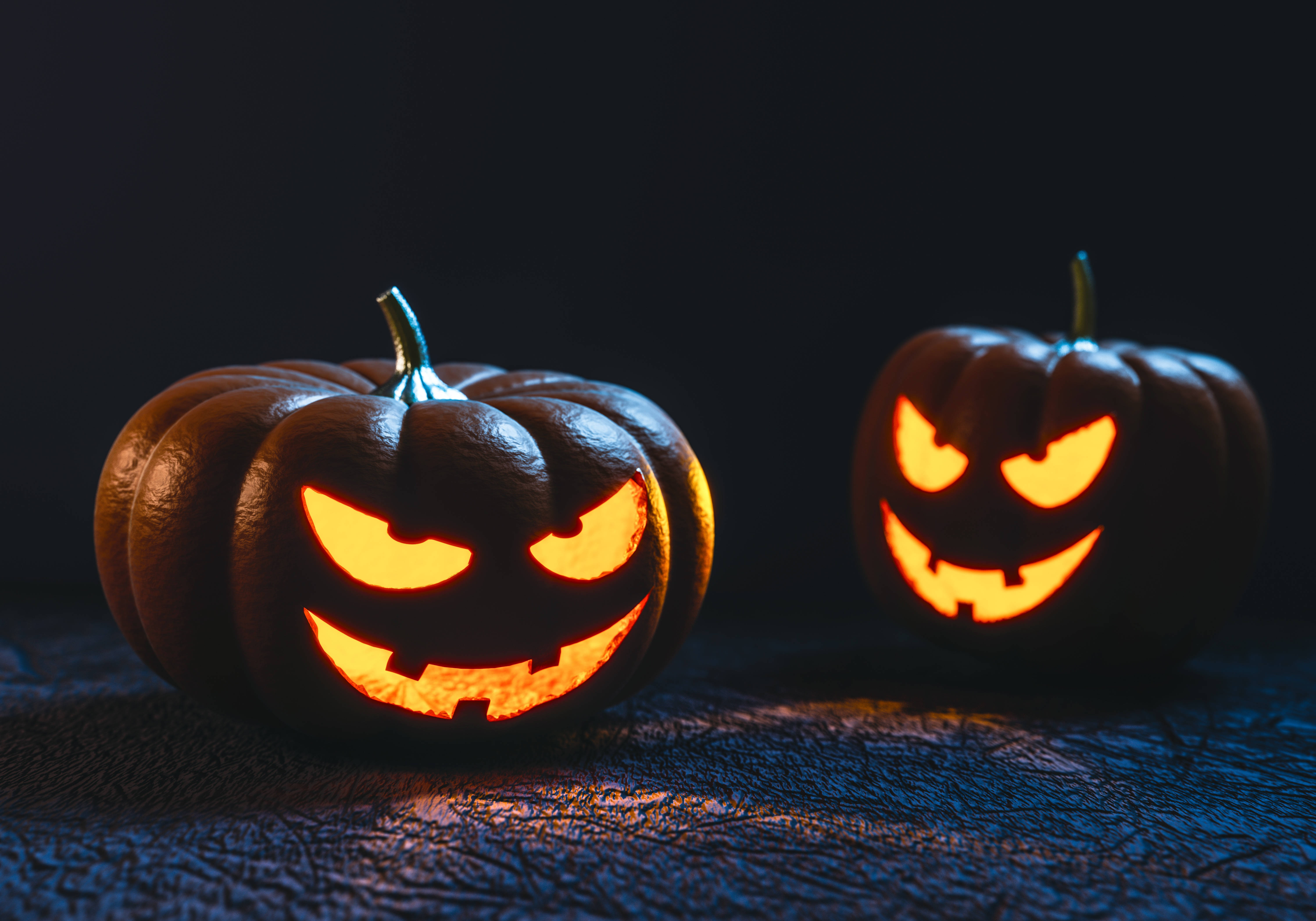 Pelottavat Halloween-kurpitsat Taustakuvat