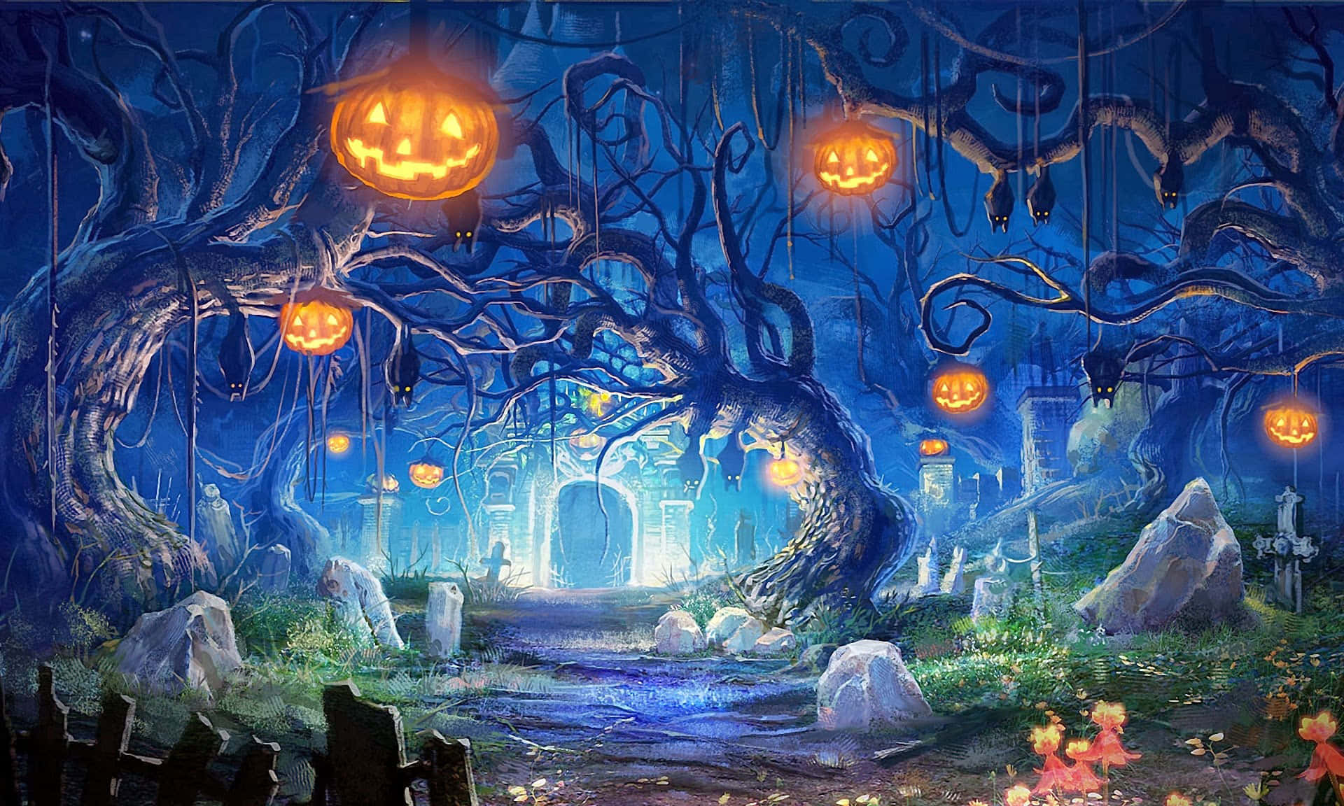 Pelottavia Halloween-kuvia Taustakuvat