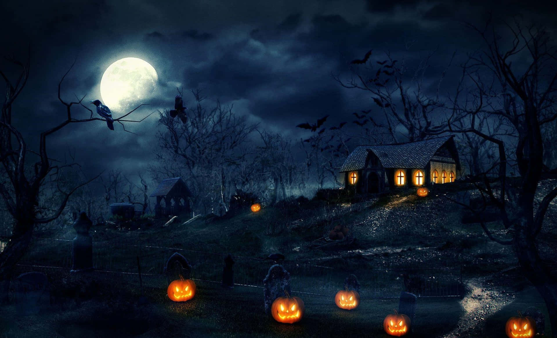 Pelottavia Halloween-kuvia Taustakuvat