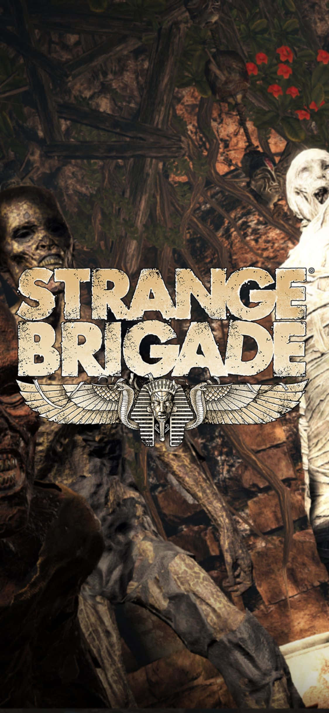 Pelottavia luurankozombieita iPhone X Strange Brigade -tausta Taustakuvat