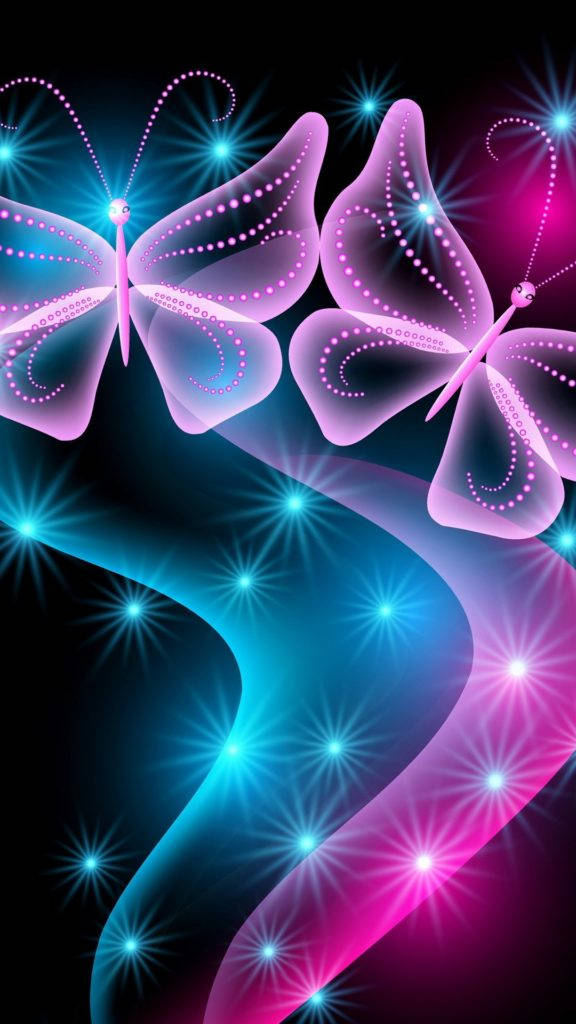 Perhosneon iPhone Taustakuvat