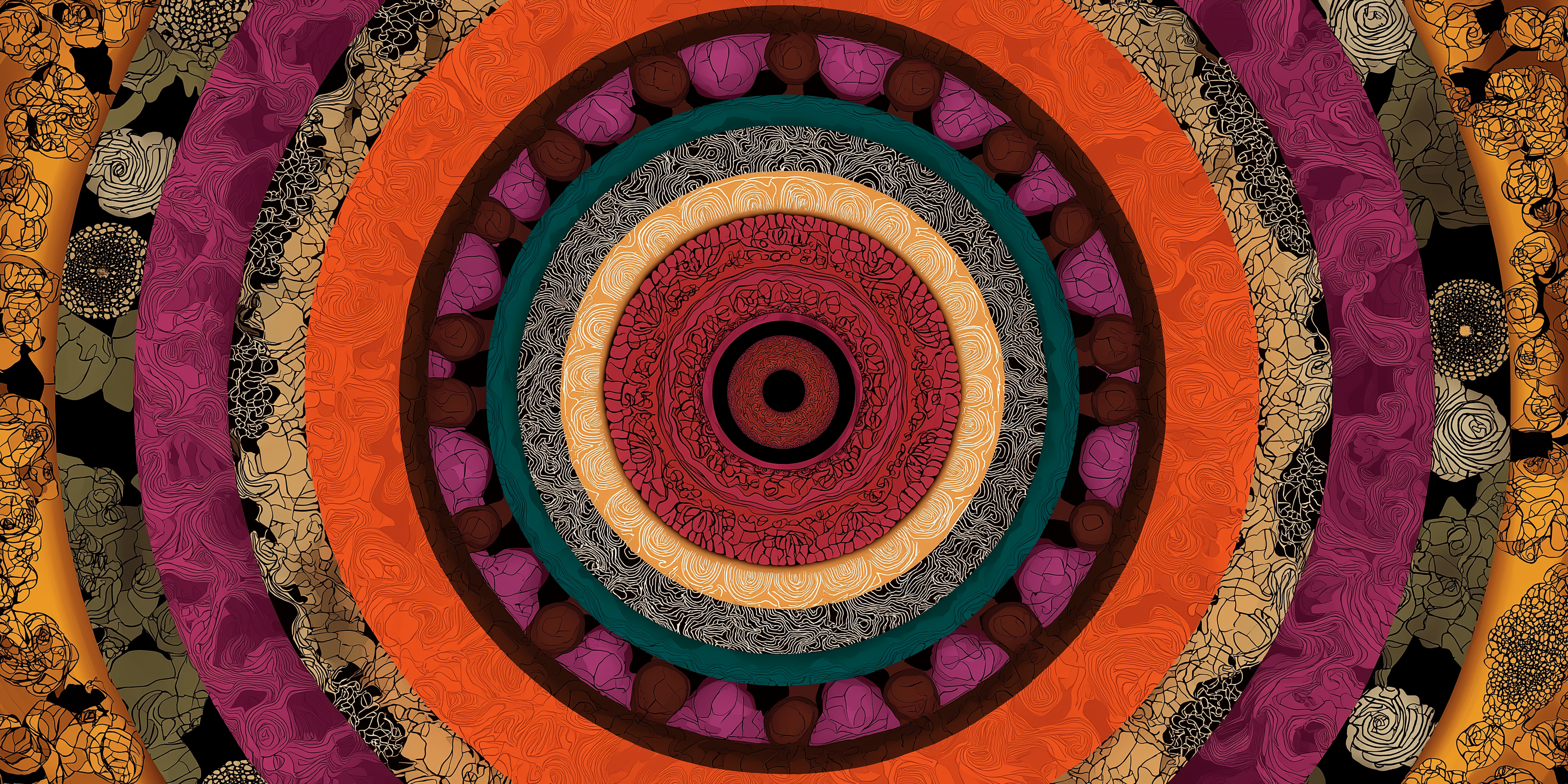 Perinteinen kulttuurinen kaleidoskooppi Taustakuvat