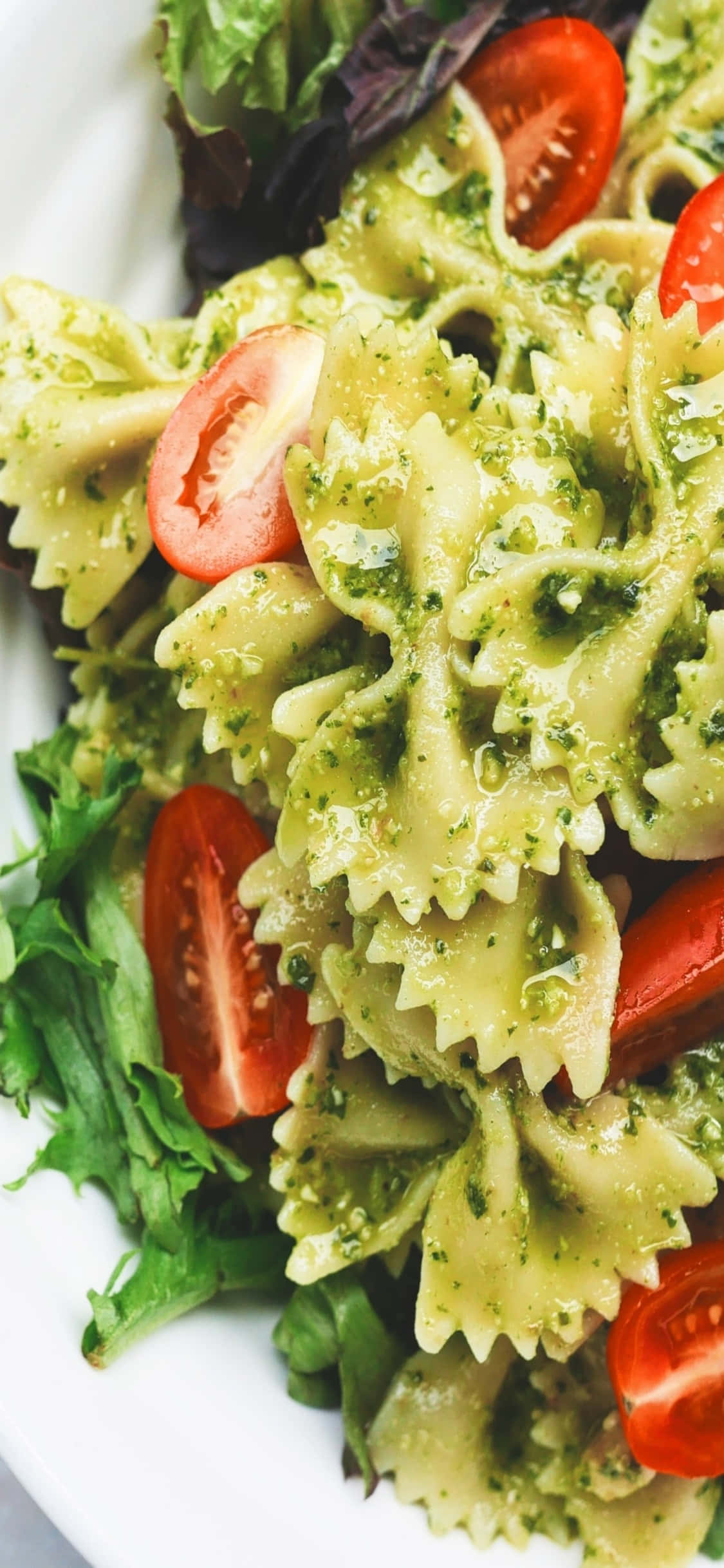 Pesto Farfalle iPhone X Pasta Tausta Taustakuvat