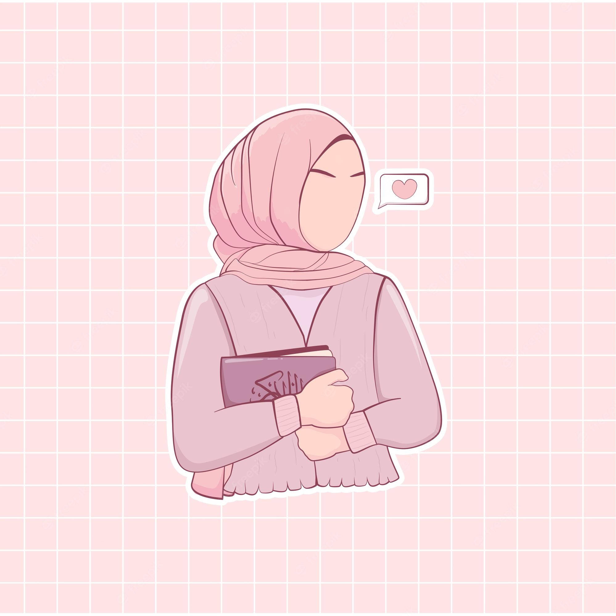 PFP Esteettinen Muslimityttö Muistikirjan Kanssa Taustakuvat