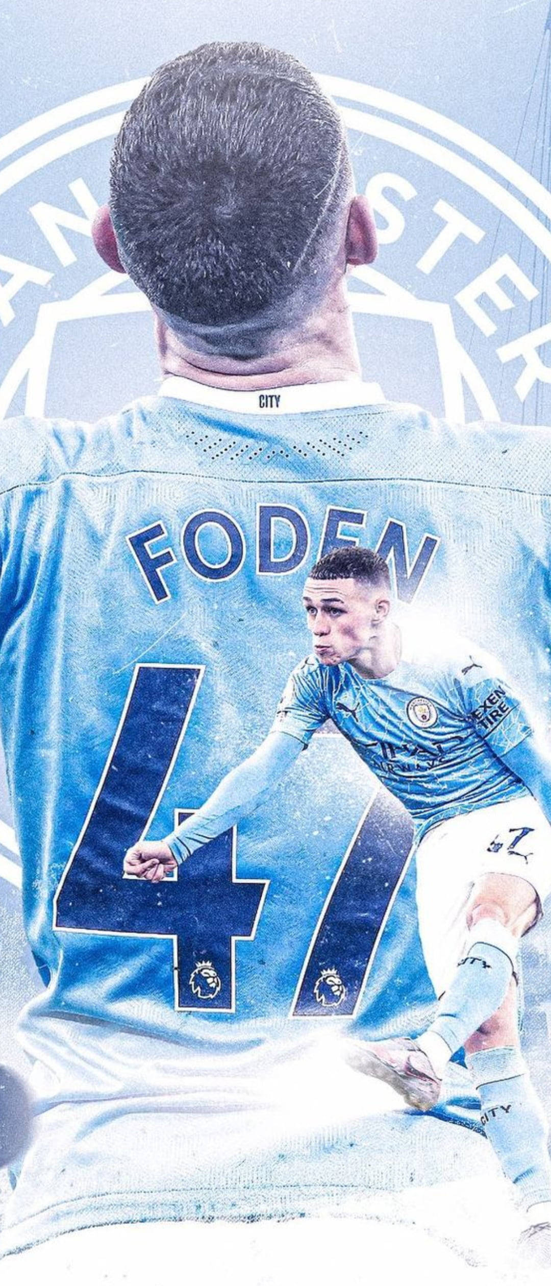 Phil Foden Numero 4 Paita Taustakuvat