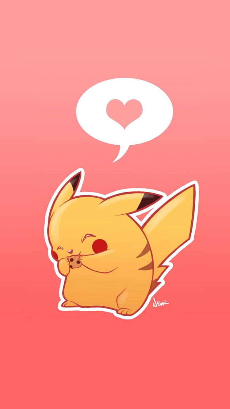 Pikachu halaa vaaleanpunaista sydäntä Taustakuvat
