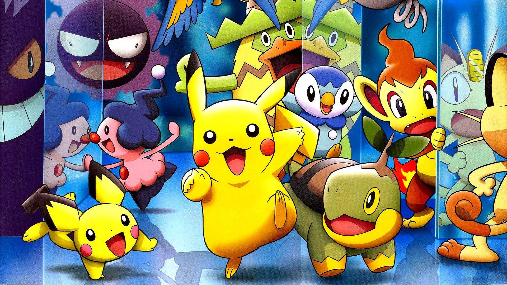 Pikachu ja ystävät yhdessä Taustakuvat