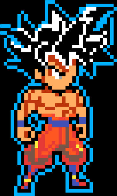 Pikselitaide Ultra Instinct Goku Taustakuvat