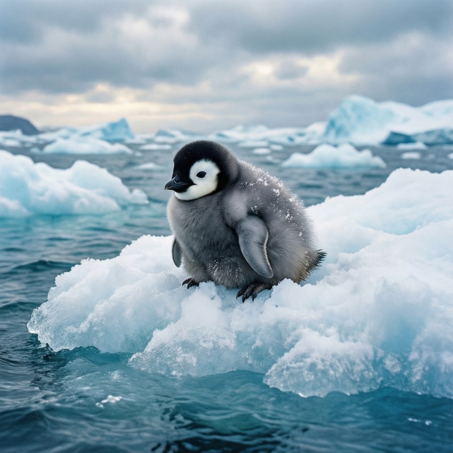 Pingviini jäälautalla Taustakuvat