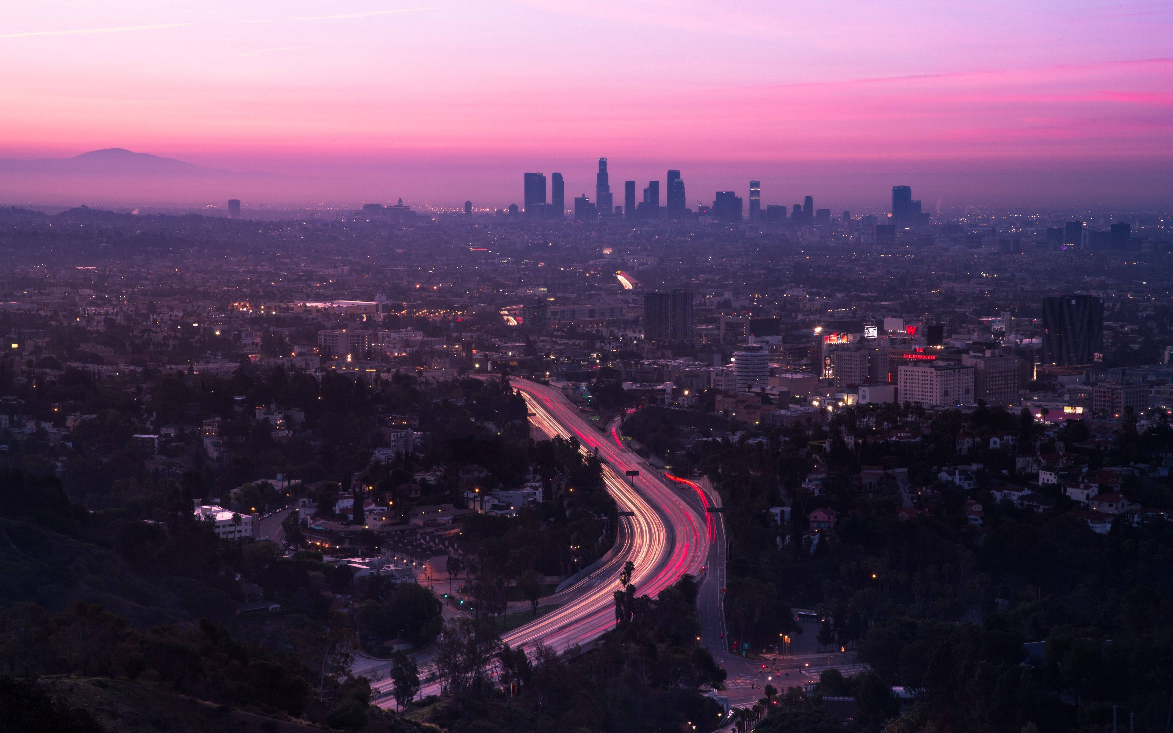 Pink Aesthetic Los Angeles - Auringonlasku Taustakuvat