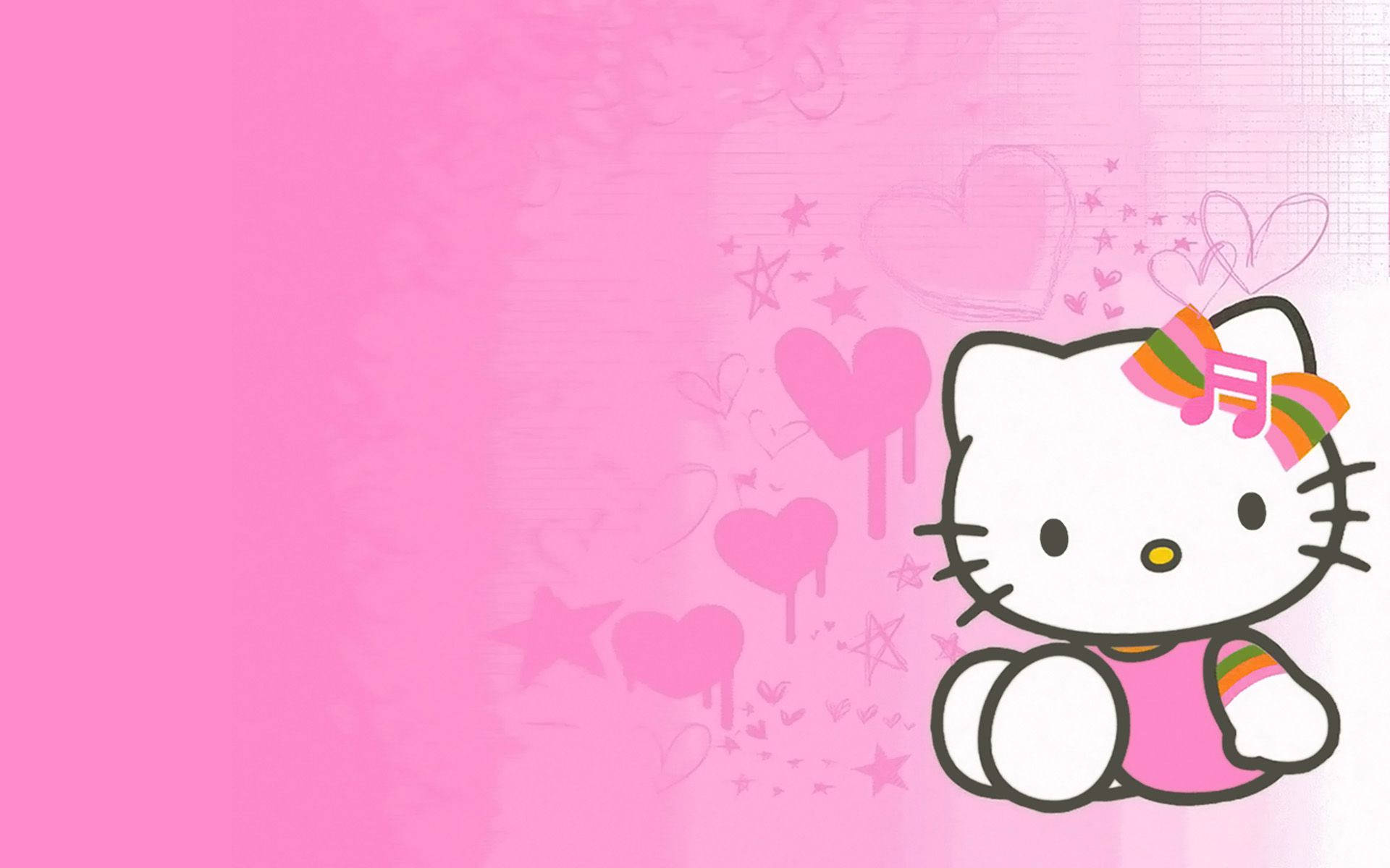 Pinkki ja oranssi Hello Kitty -estetiikka Taustakuvat