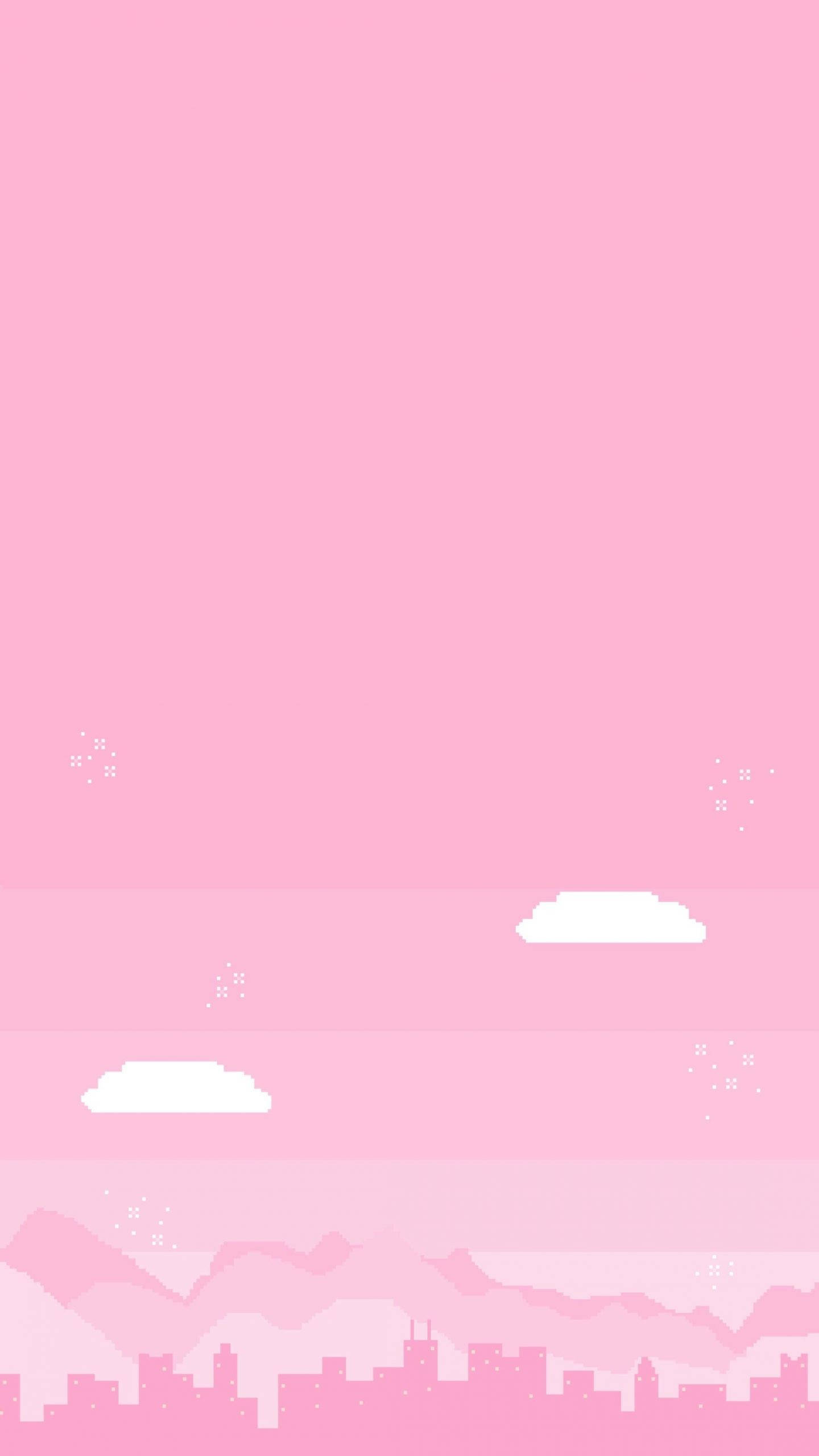 Pinkki Kawaii-kaupunki Taustakuvat