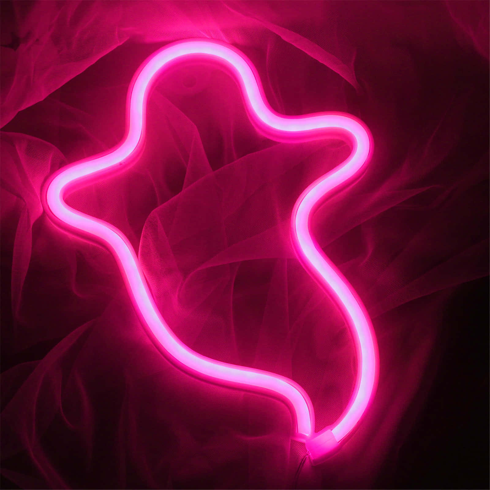 Pinkki neon Halloween-kummituskyltti Taustakuvat