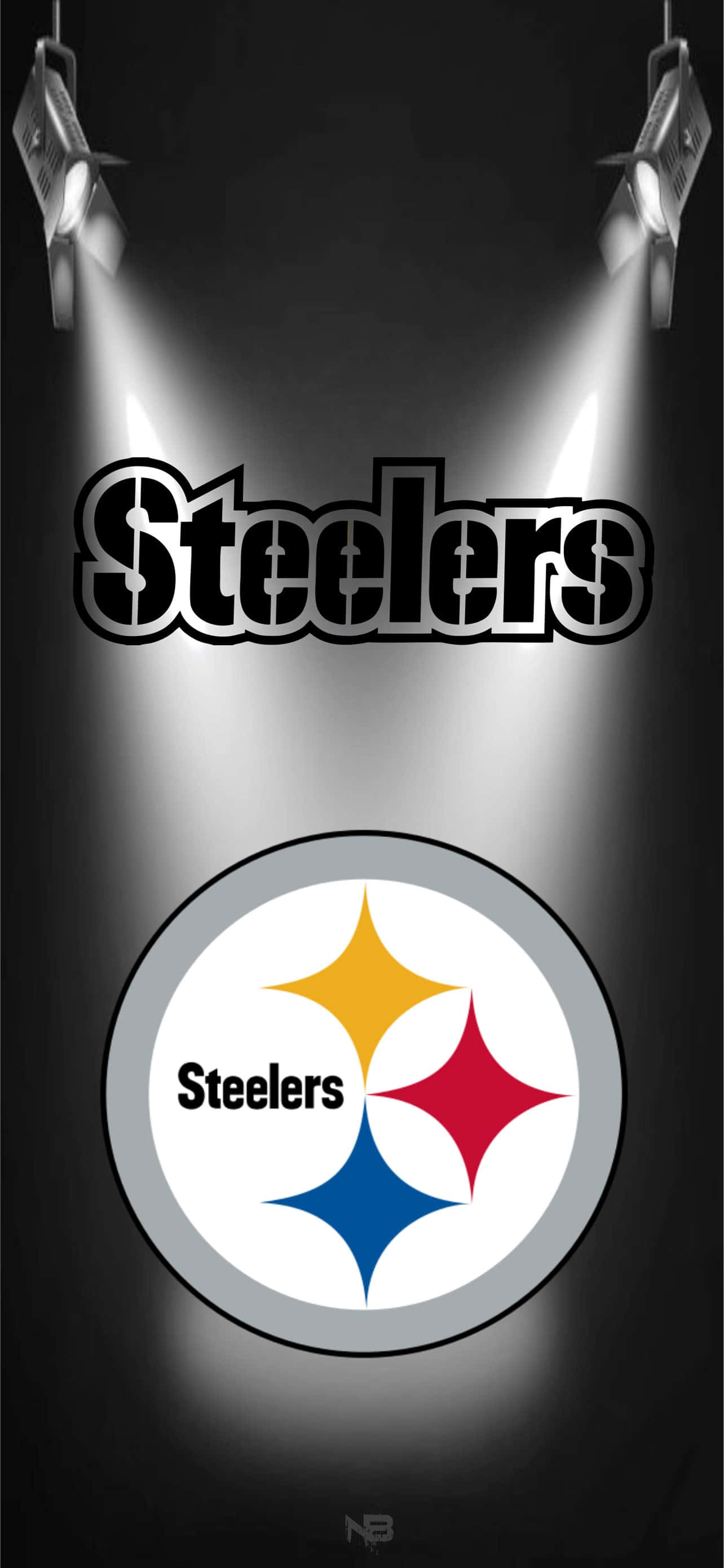 Pittsburgh Steelers -logo valonheittimissä Taustakuvat
