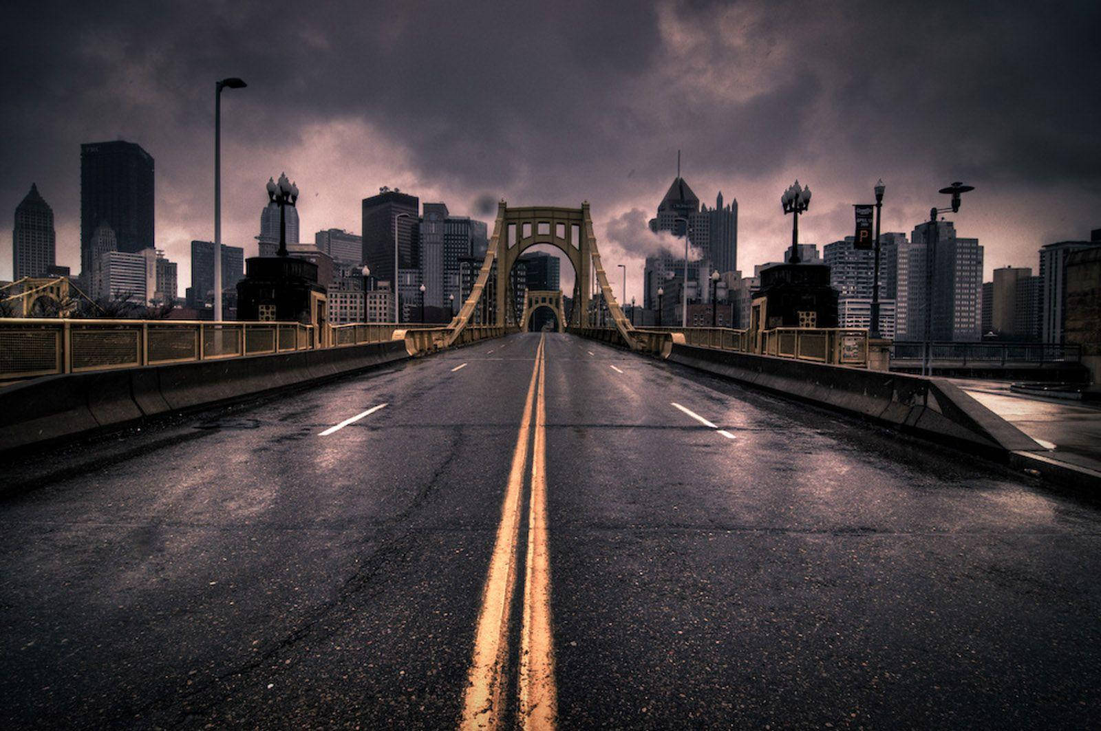 Pittsburgh synkkä kaupunki Taustakuvat