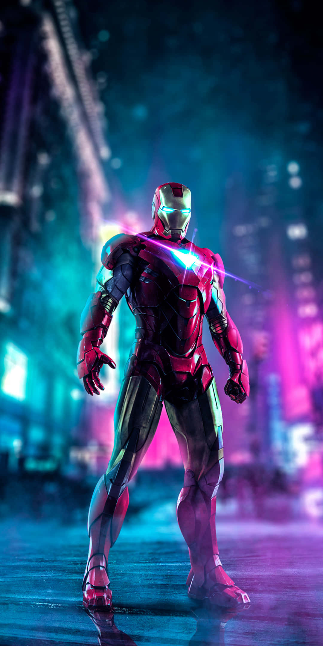 Pixel 3 Iron Man Neon Tausta Taustakuvat