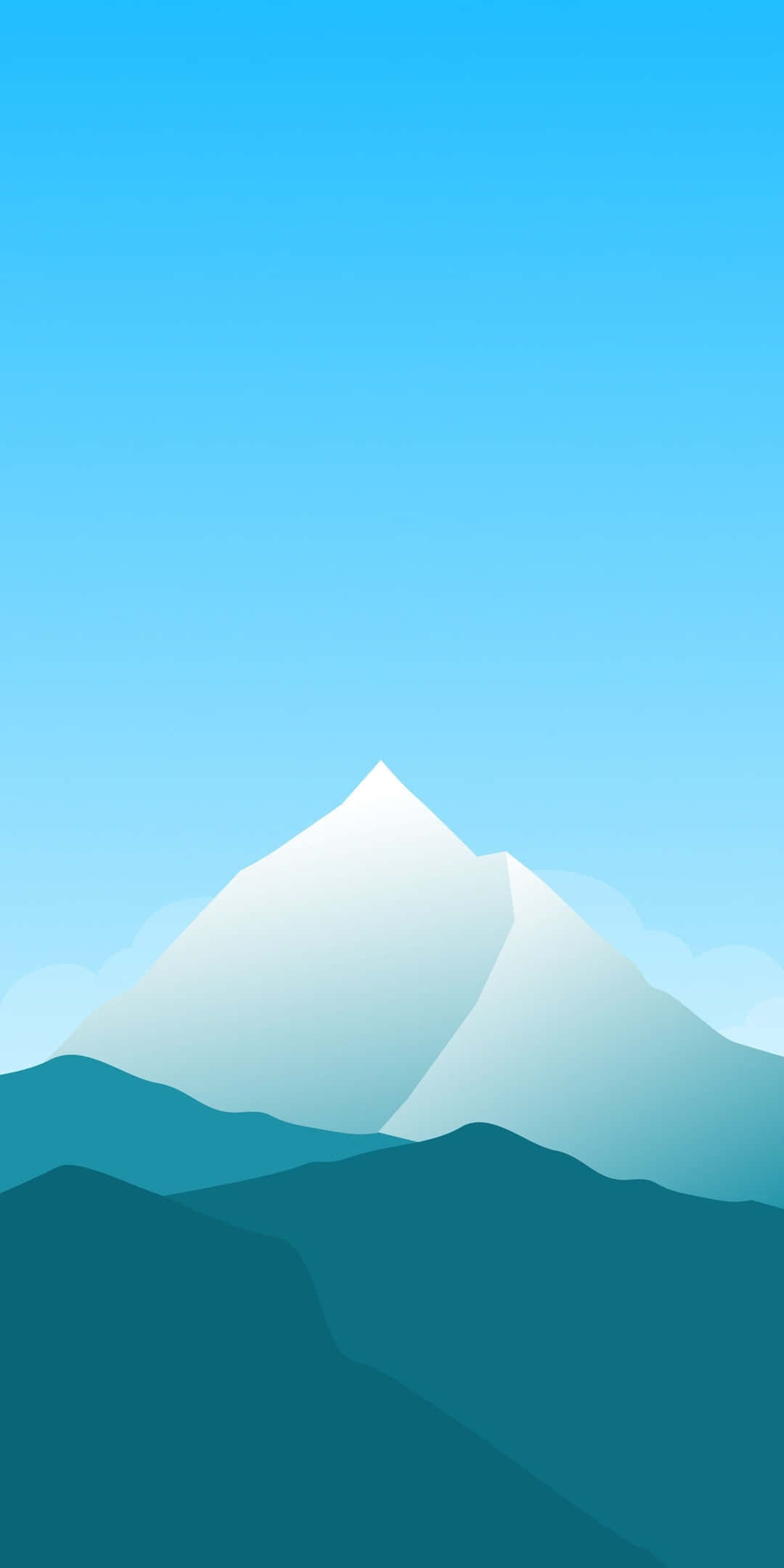 Pixel 3 Minimal Tausta Vaaleansininen Valkoinen Vuori Taustakuvat