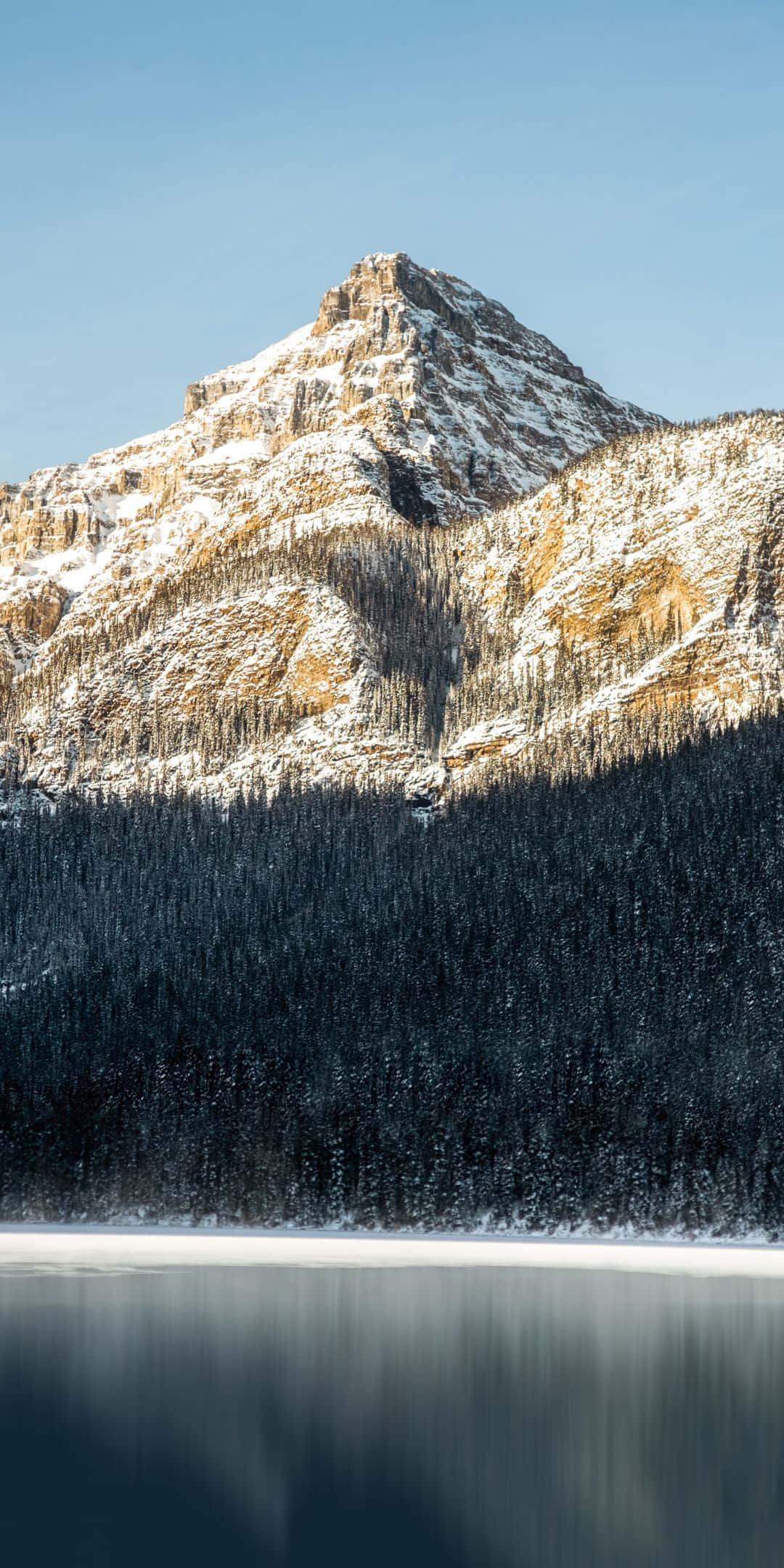 Pixel 3 talvitausta vuori auringonvalossa Taustakuvat