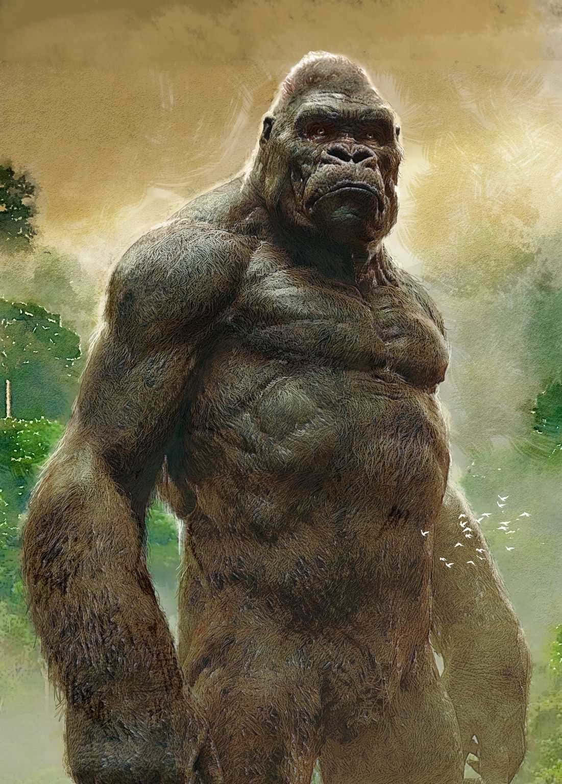 Pixel 3 - Tausta lihaksikkaasta gorillasta Taustakuvat