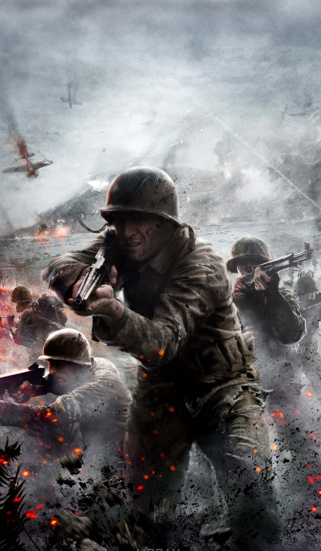 Pixel 3xl Battlefield 1 tausta sotilaita tuhkaisessa ympäristössä Taustakuvat