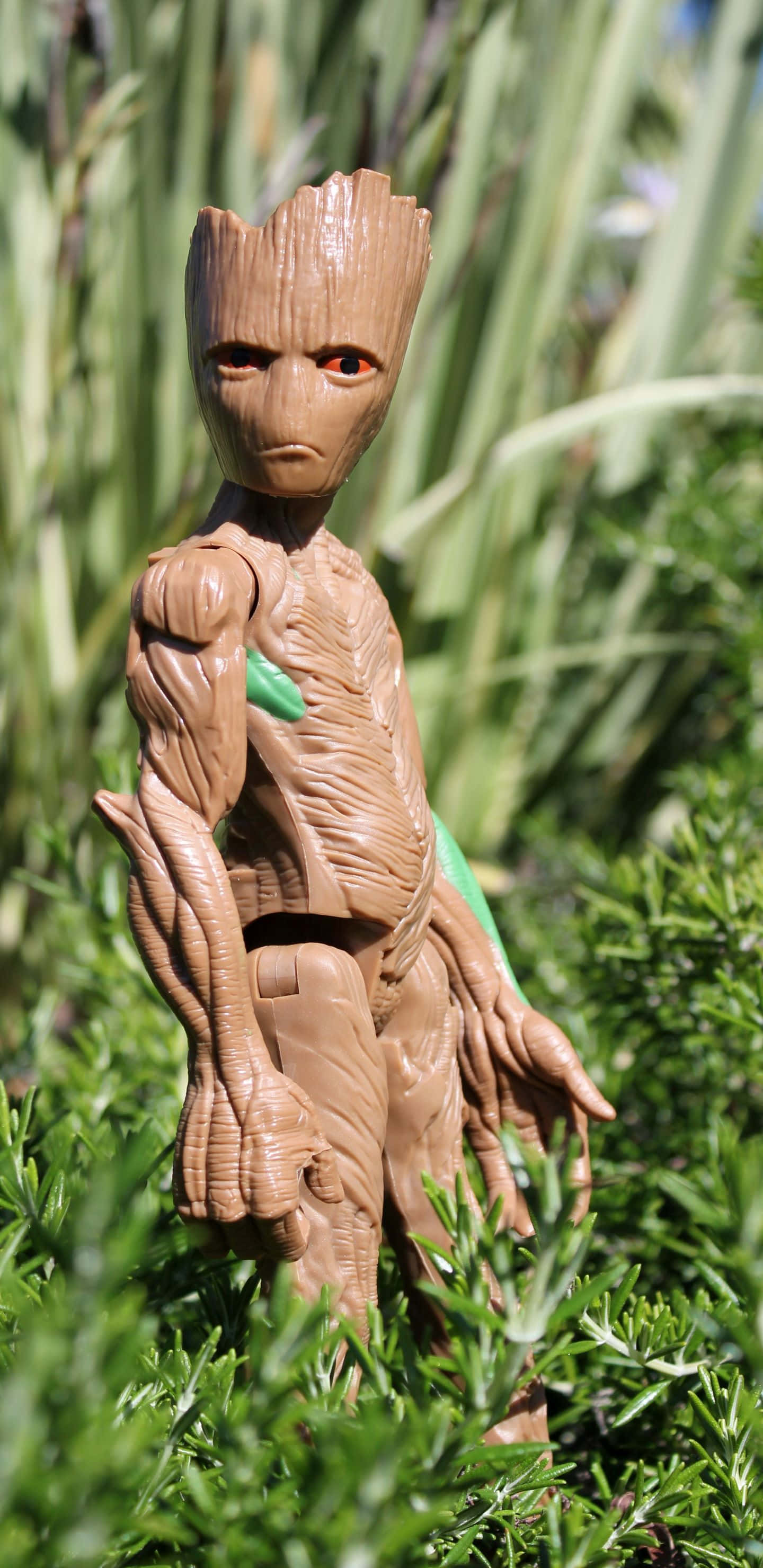Pixel 3xl Marvel Taustakuva Groot-lelu Puutarhassa Taustakuvat