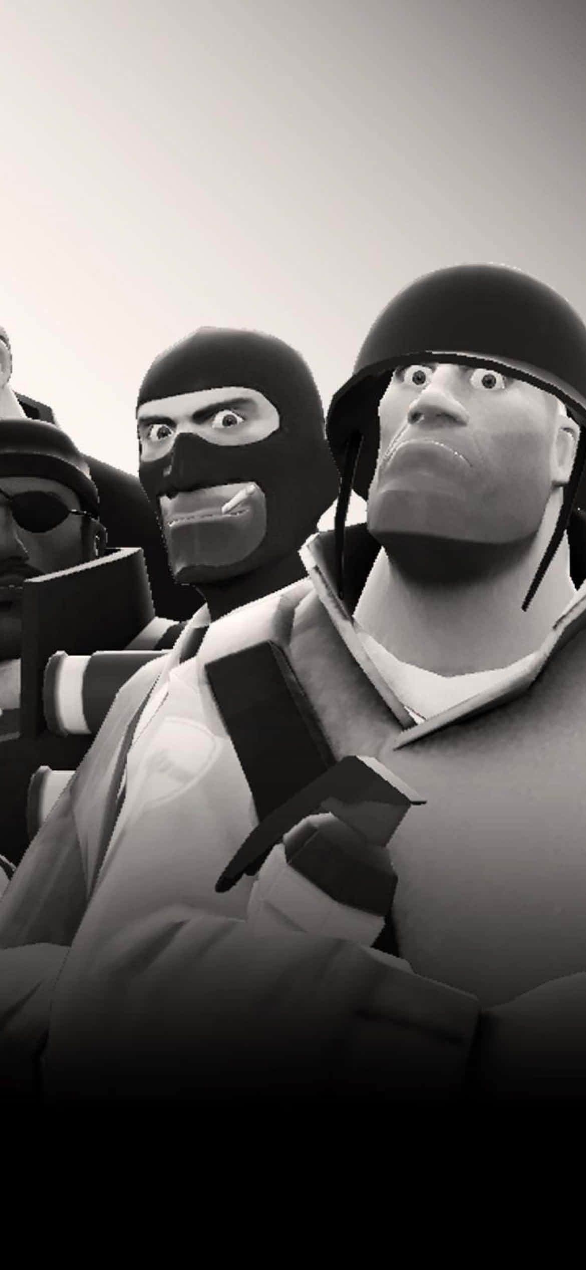 Pixel 3xl Team Fortress 2 -tausta Vakooja ja Sotilas Taustakuvat