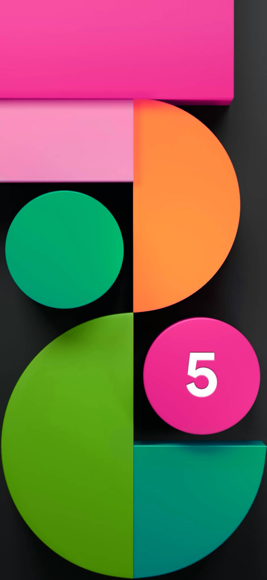 Pixel 5 abstraktit geometriset muodot Taustakuvat