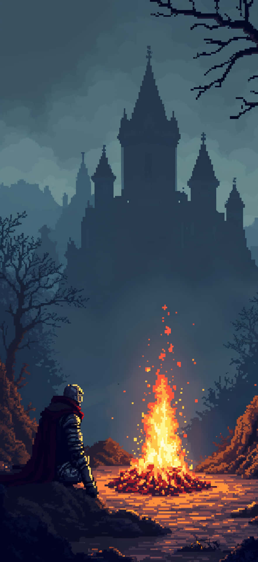 Pixel,Pixel Art,Pixel Art -kuvat,pelitaustakuva,pelaaminen,videopeli,Dark Souls,mobiili,Dark Souls 3,Dark Souls 3 -kuvat