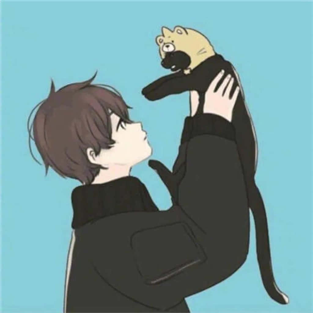 Poika kissan kanssa – sopivat animeprofiilikuvat Taustakuvat