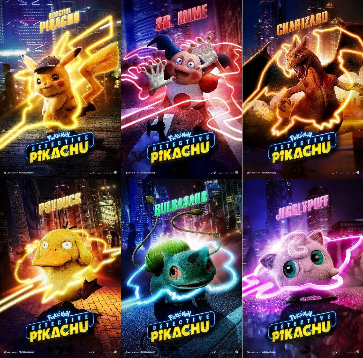 Pokemon Detective Pikachu erilaisia Pokemon-julisteita Taustakuvat