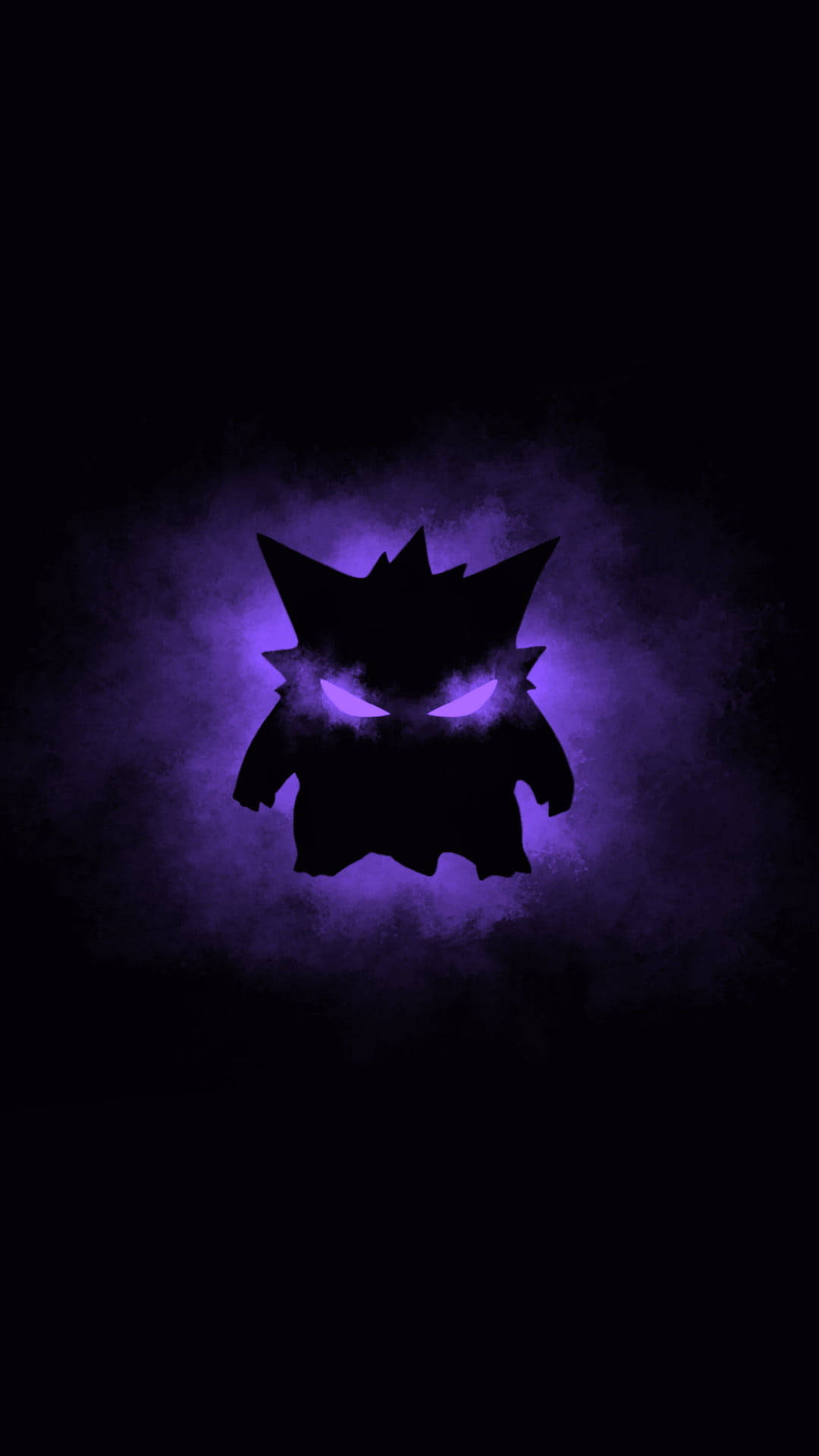 Pokémon Gengar Tummanvioletti iPhone Taustakuvat
