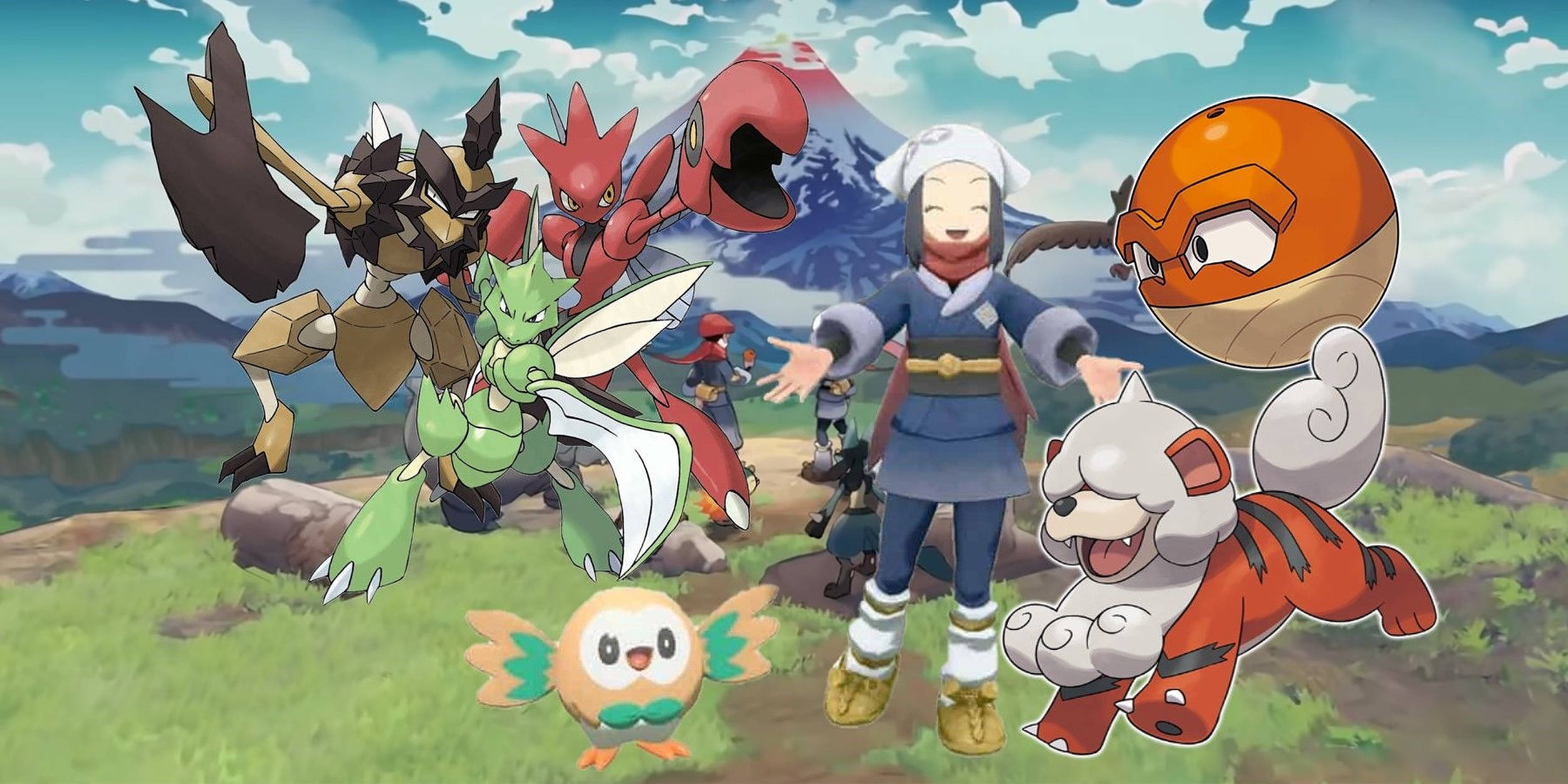 Pokemon Legends Arceus Hymyilevä Akari Taustakuvat